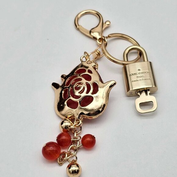 Authentic Louis Vuitton Lock & Key with unbranded Bagcharm, Keycharm, Keychain - Picture 3 of 7